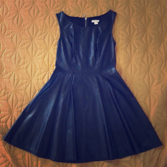 Black Pleather Dress - Picture 1 of 2